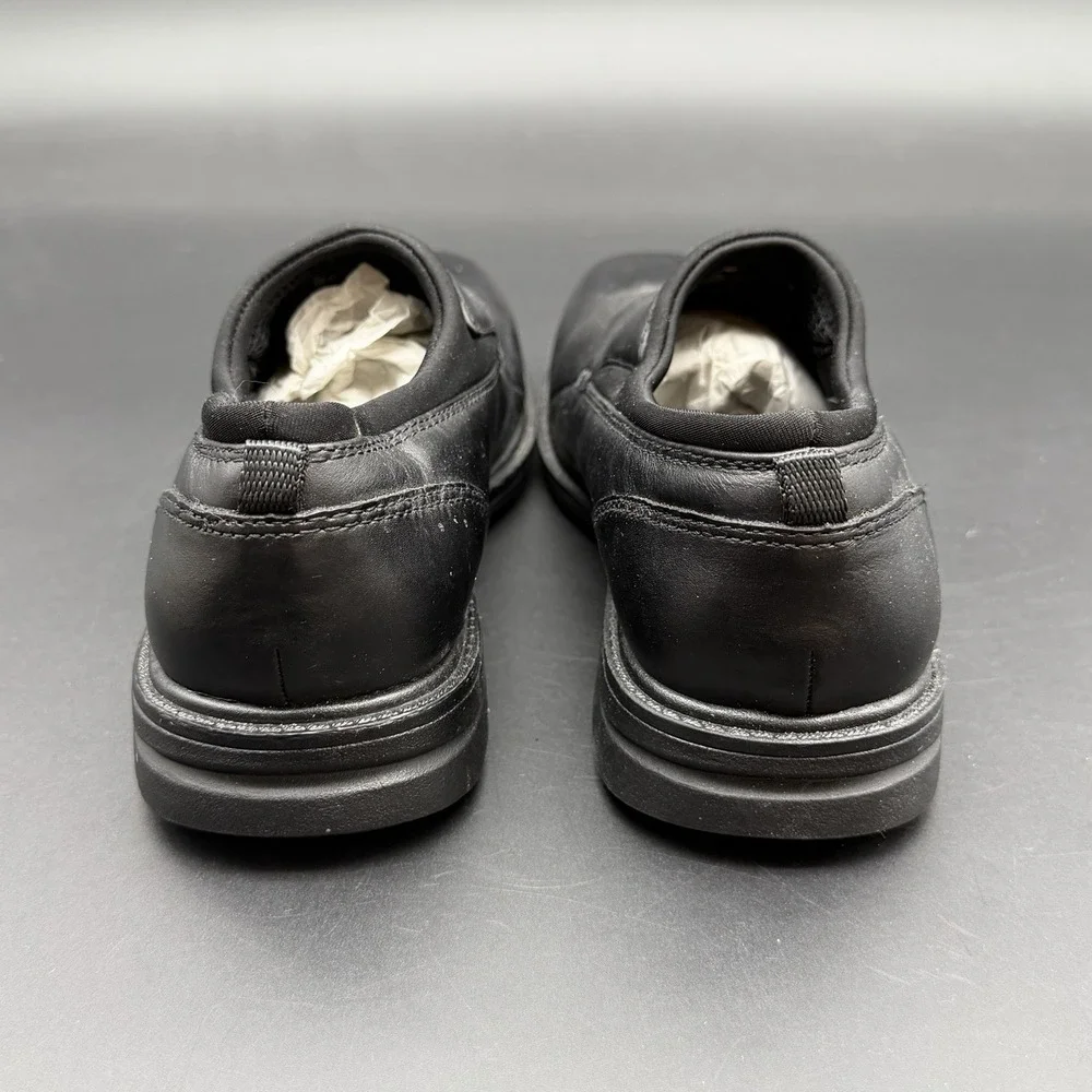 New Sperry Top-Sider Boys Youth 4.5 M Black Leather Slip On Dress Loafers Shoes